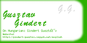 gusztav gindert business card